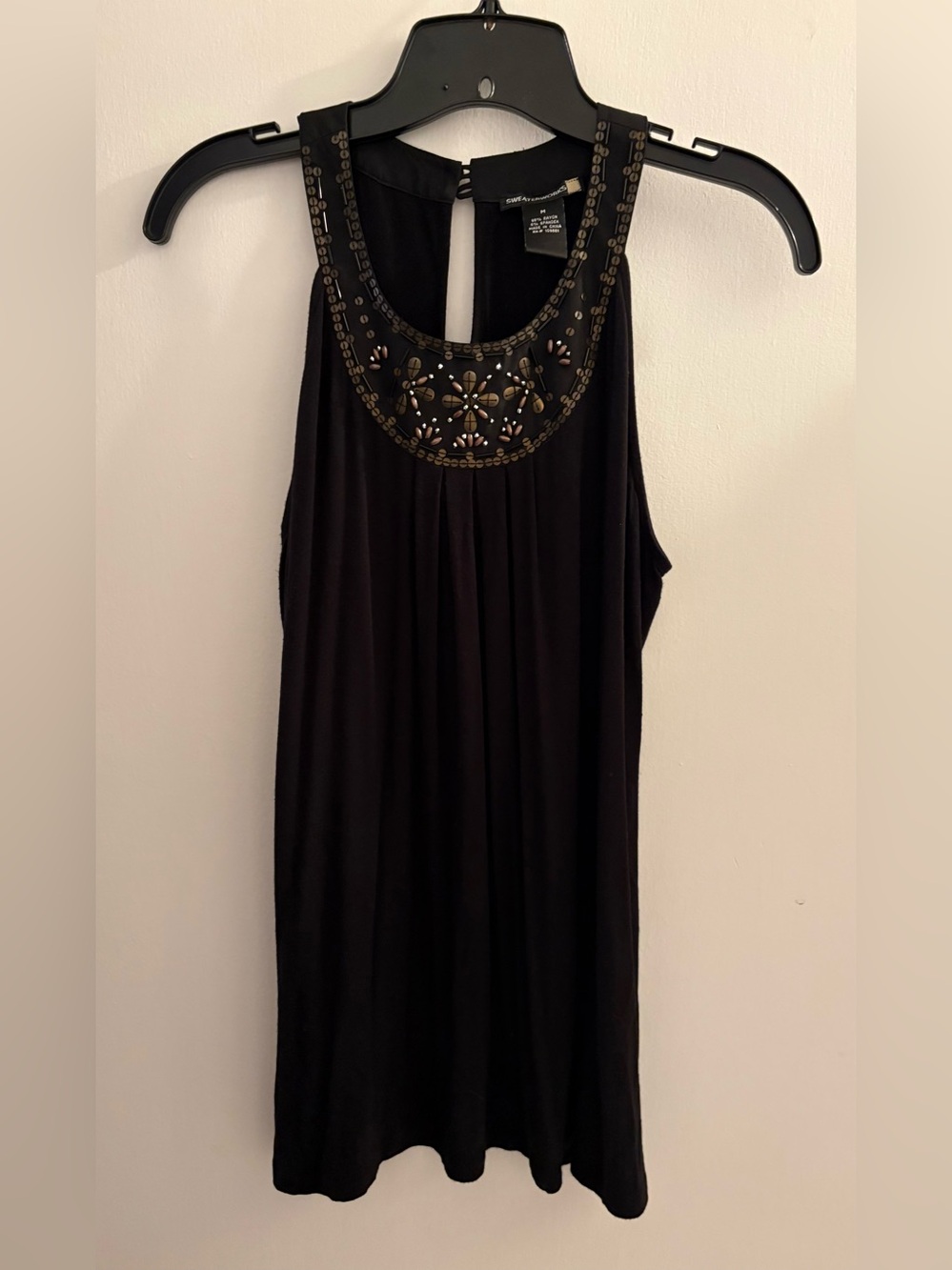 Embellished Sleeveless Tank M